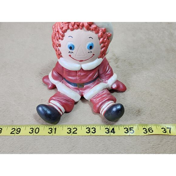 The Bobbs Merrill Co 1974 Raggedy Santa Christmas Figurine 5 1/2" Home Decor Vtg - Picture 16 of 16